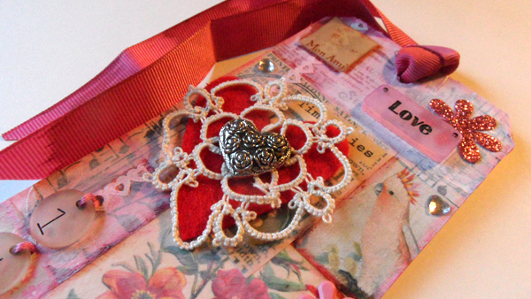 Close up of the top of the tag