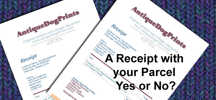 Hmm, a Receipt with your craft selling parcel – yes or no? Hmm, a Receipt with your craft selling parcel – yes or no?
