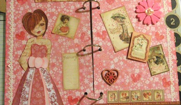 Mixed Media Art Journal Page Tutorial – Featuring a Julie Nutting Doll Mixed media journal page featuring a paper doll
