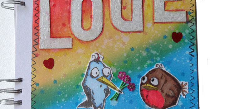 Love Birds – Mixed Media Monthly Challenge February – Tutorial Love Birds – Mixed Media Monthly Challenge February – Tutorial